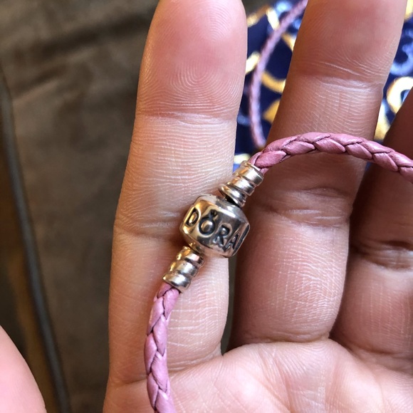 Pandora Leather Bracelet & Necklace Set with 7 Charms - Picture 8 of 11